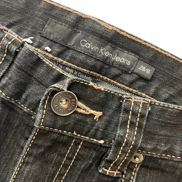 Calvin Klein Black Skinny Jeans Sz 28/6 - Picture 7 of 11